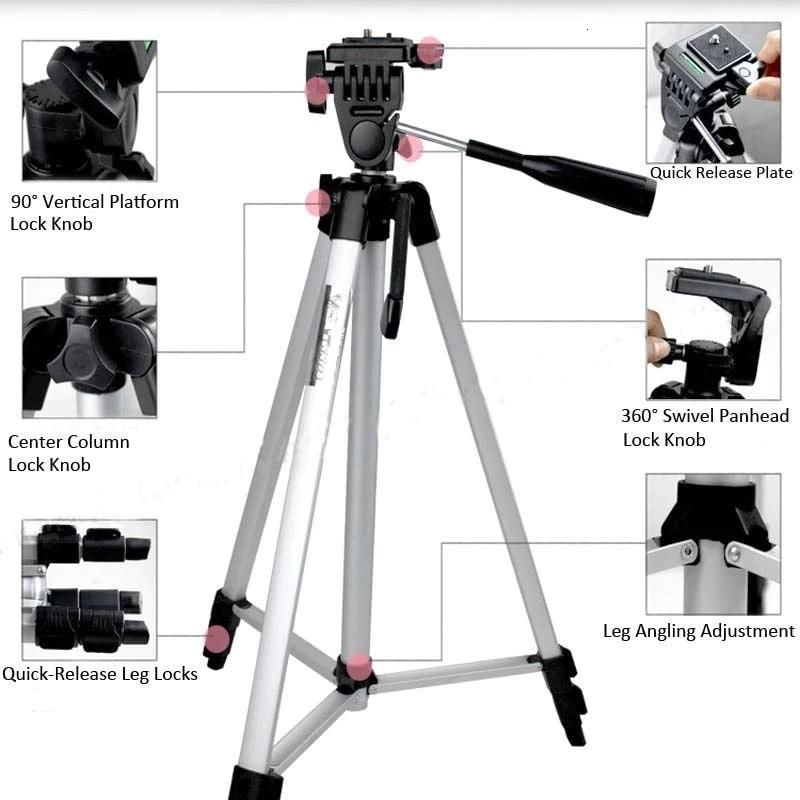 4.5Ft Professional Pro 330A Tripod Stand Aluminum Professional-Weifeng WT-330A