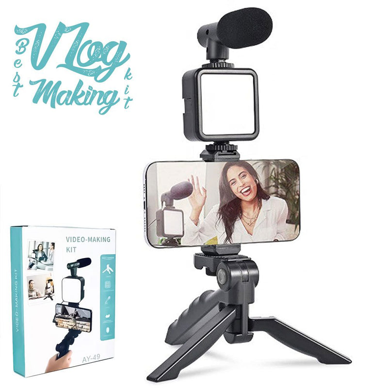 Mobile Vlogging Kit Video Making kit, with tripod stand,