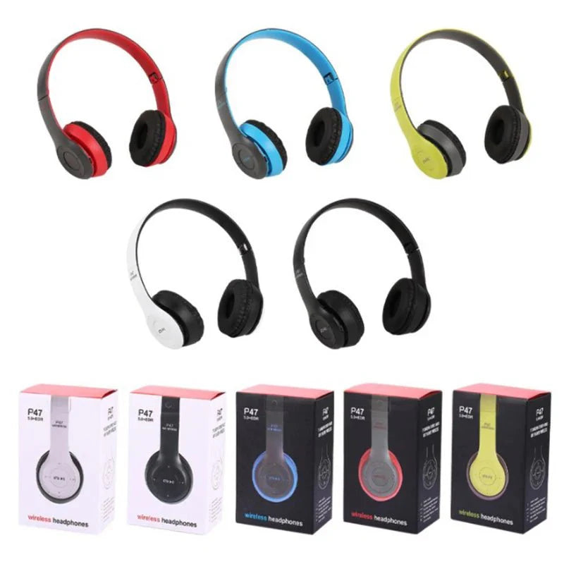 P47 Wireless headphones with Microphone Bluetooth Foldable Headset